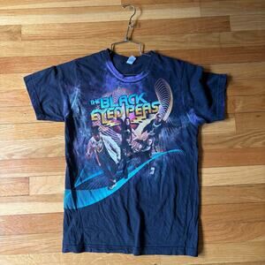 Black Eyed Peas 2010 concert Tour 2 sided black T Shirt Small Fergie Band